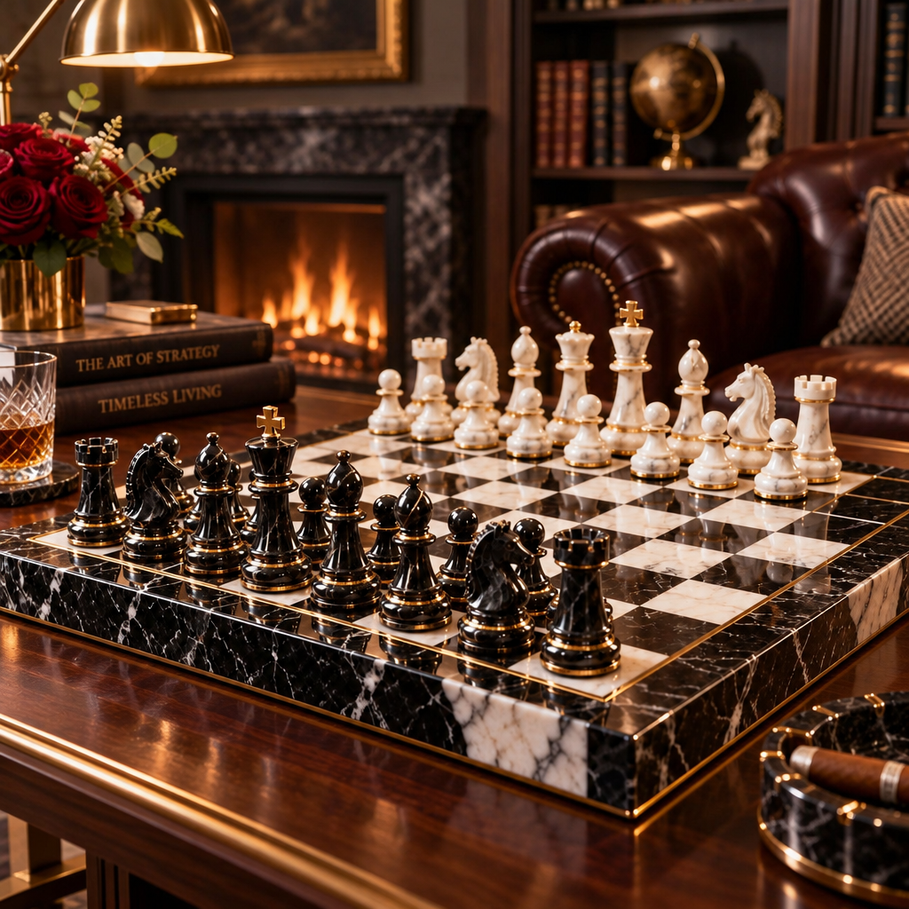 Senpivo Marble Chess Set detail image 1