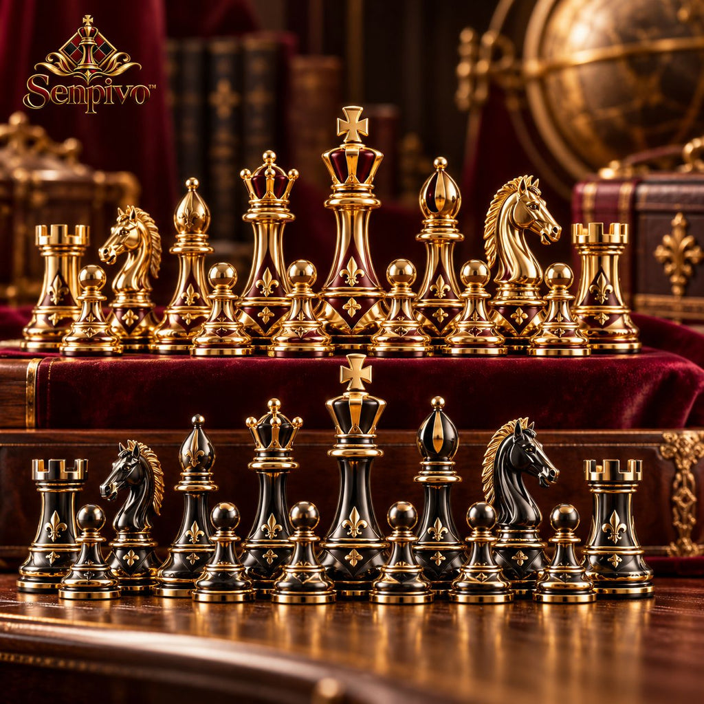 Senpivo Luxury Metal Chess Pieces Set main image
