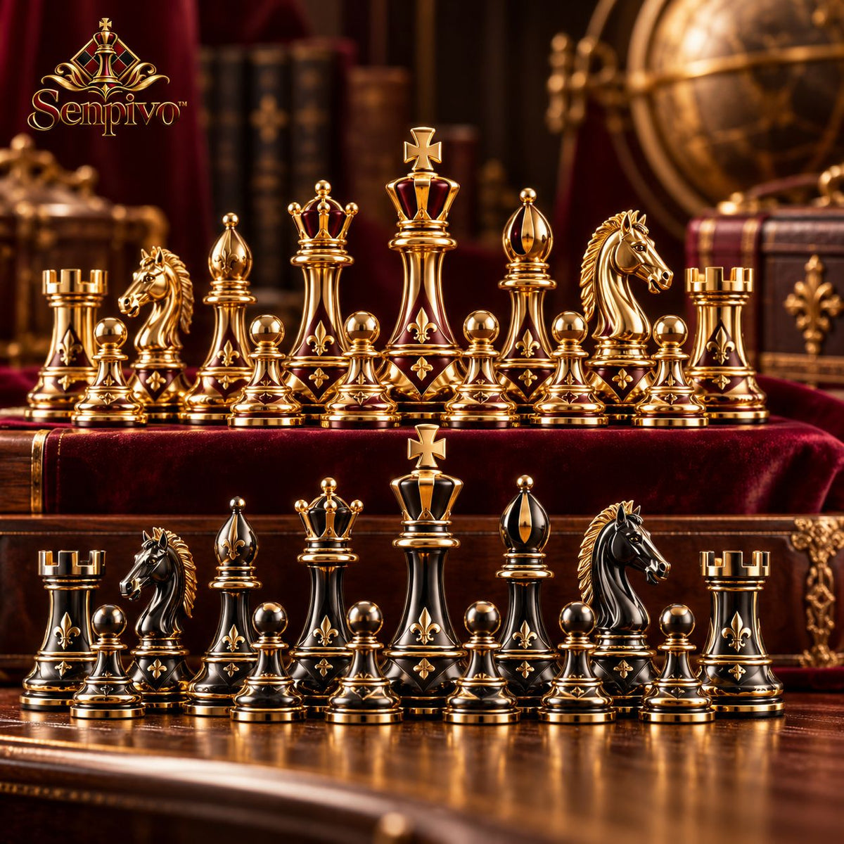 Senpivo Luxury Metal Chess Pieces Set main image