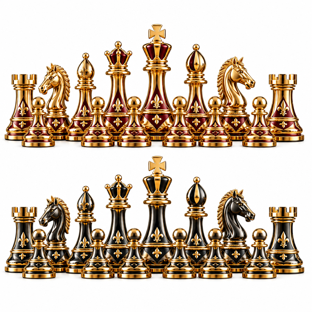 Senpivo Luxury Metal Chess Pieces Set detail image 1