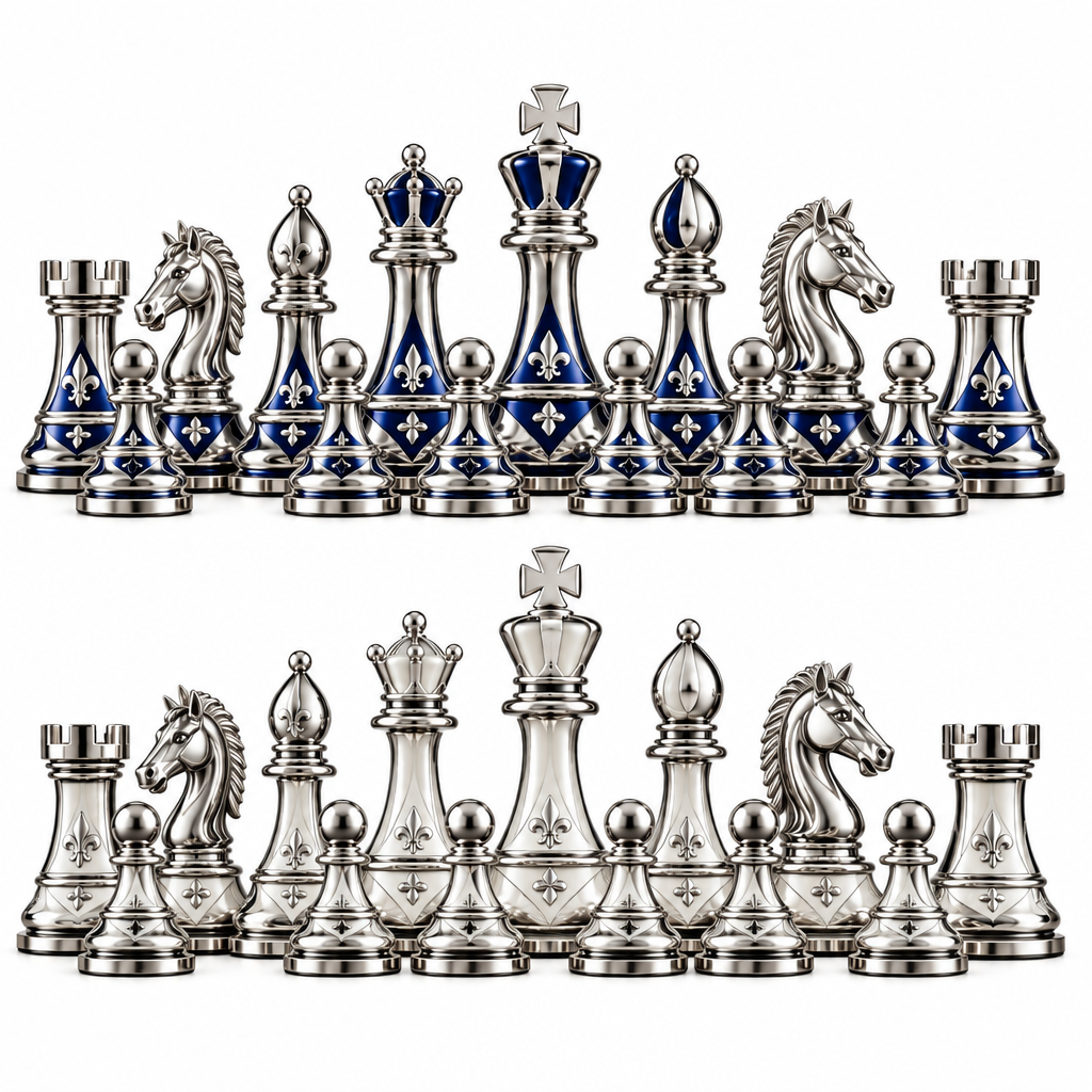 Senpivo Luxury Metal Chess Pieces Set detail image 4