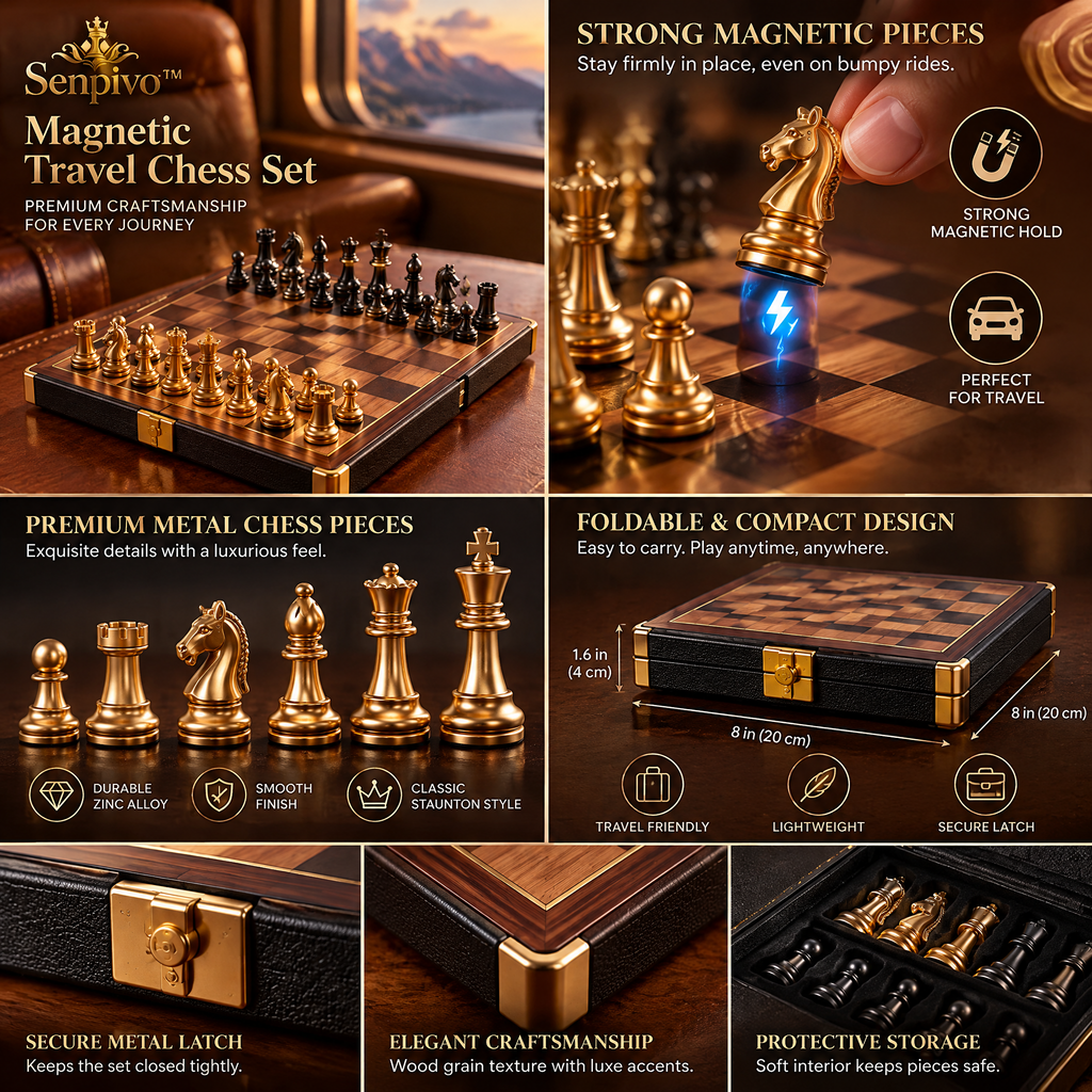 Senpivo Magnetic Travel Chess Set detail image 4