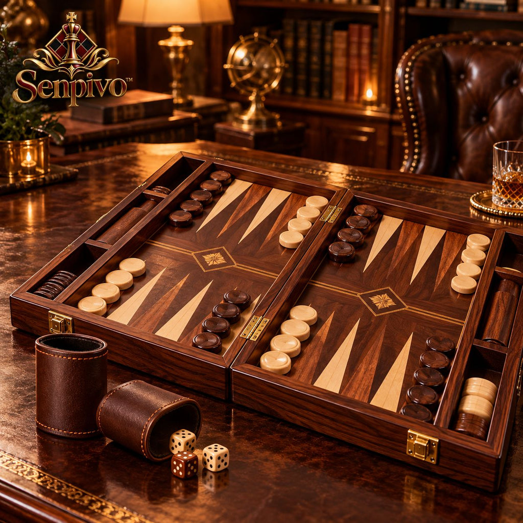 Senpivo Classic Wooden Board Game Set main image